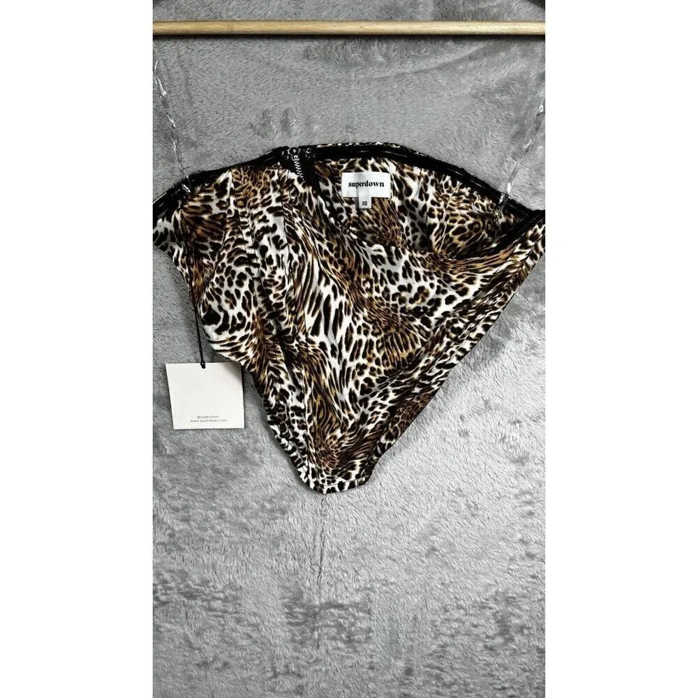 Superdown Loraine Bustier Top - Leopard Print (Size XS, New with Tags) - Picture 8 of 15